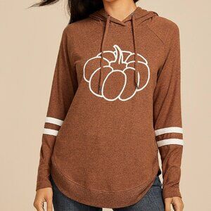Haven Pumpkin Round Hem Hoodie